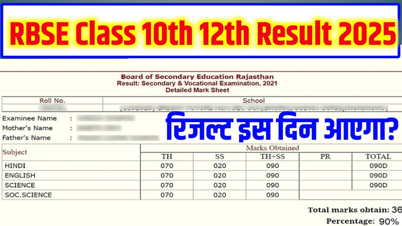 Rajasthan Board Class 10th 12th  Result 2025 Kab Aayega